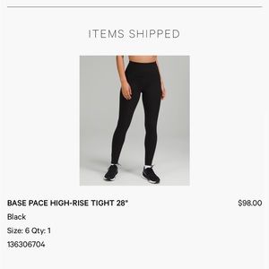 Lululemon Base Pace leggings